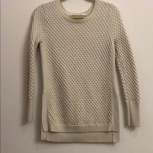 Tan Athleta long fitted sweater